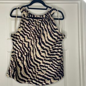 212 Women's Halter Tank Top - NWT - Large Blk/Tan